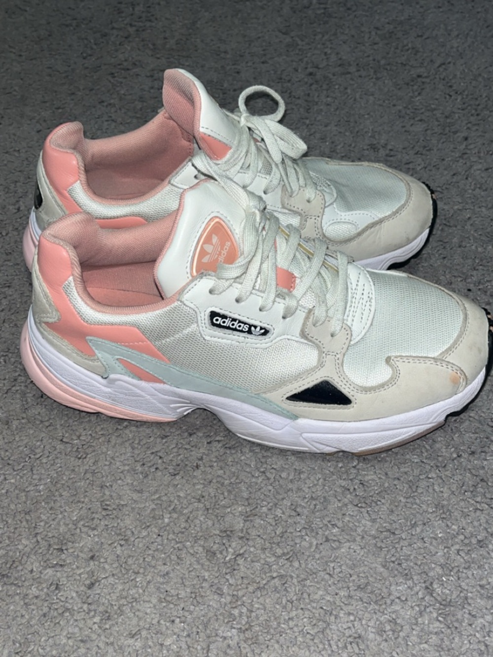 adidas Women's White and Pink Chunky Running Sneakers